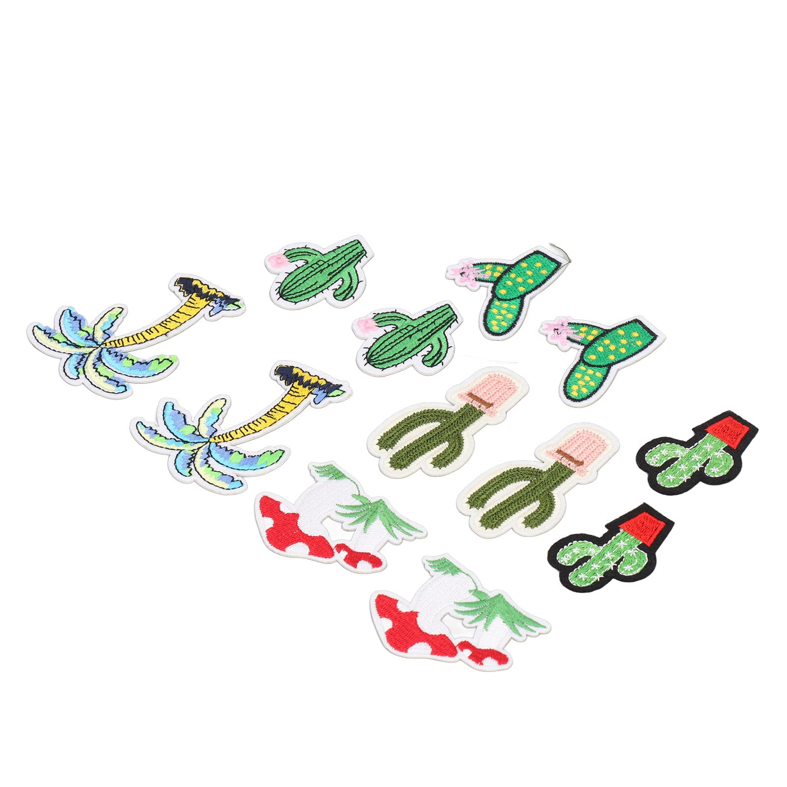 12pcs Embroidered Plant Patches - DIY Cotton Decorative Patches for Clothes, Shoes, Bags & Packages | Perfect for Dress, Shirt, Jacket & Accessories Customization