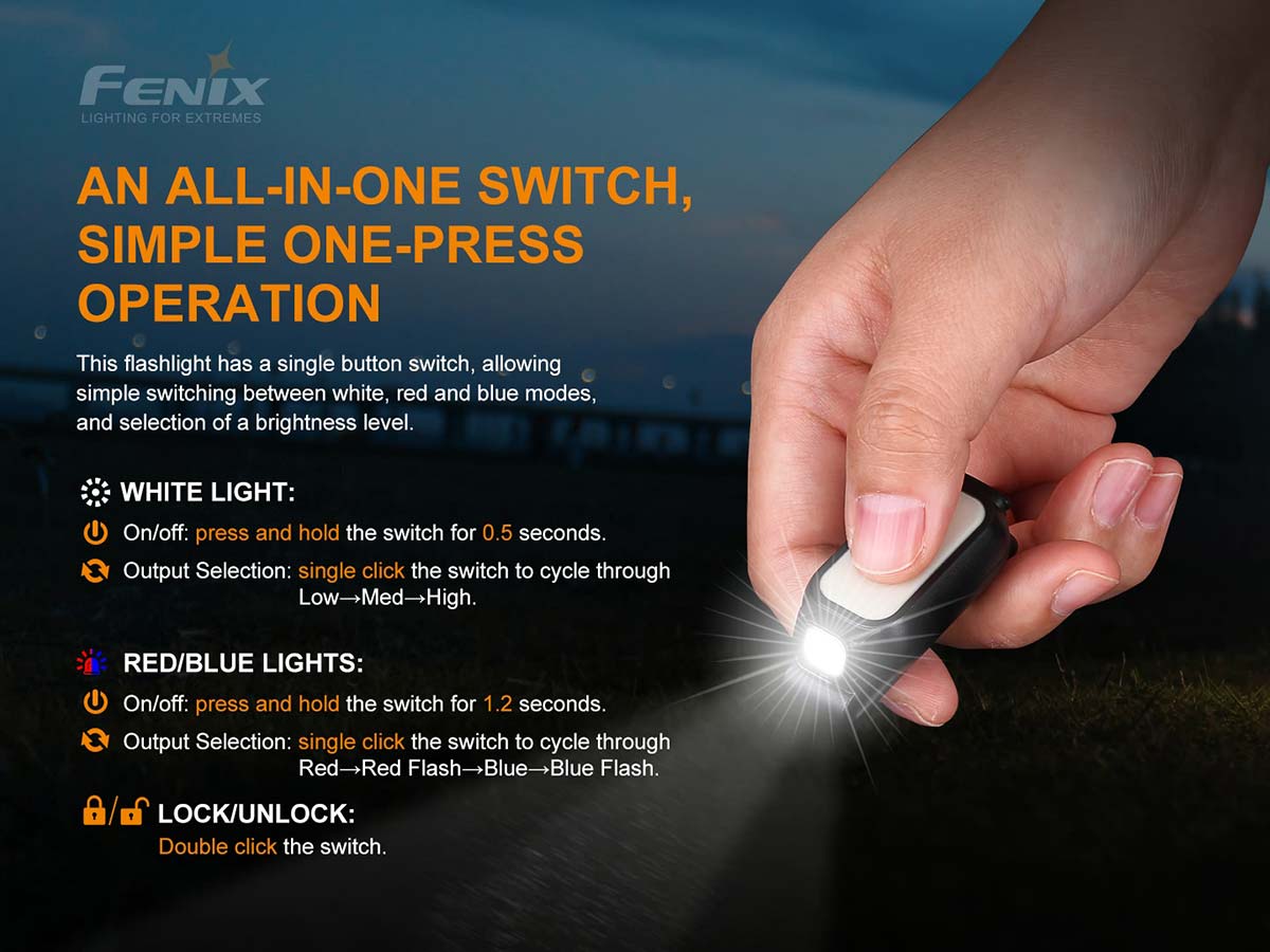 Fenix MINI LITE Compact EDC Flashlight - Ultra Bright LED Pocket Light for Camping, Hiking, Emergency & Everyday Carry (Black)
