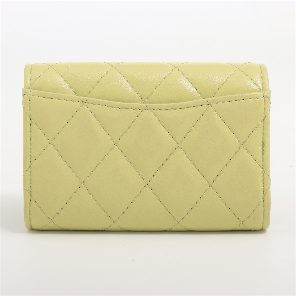 Chanel Lambskin 4-Ring Key Holder in Light Green with Microchip - Perfect for Luxury Handbag Organization & Keychain Accessory