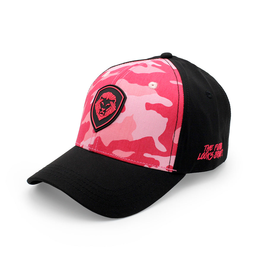 VT Shield Logo Future Looks Bright Red & Pink Camo Snapback Hat - Stylish Adjustable Baseball Cap for Men & Women - Perfect for Outdoor Sports, Streetwear Fashion & Casual Wear