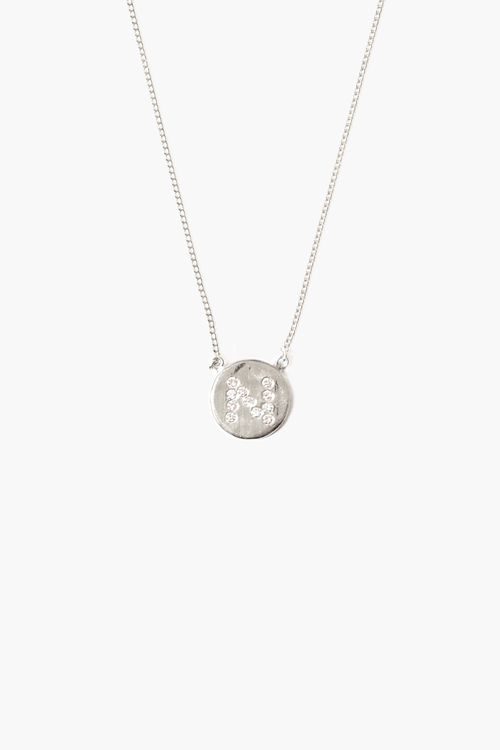 Personalized Diamond Initial Coin Necklace in Sterling Silver - Perfect for Birthdays, Anniversaries & Gifts