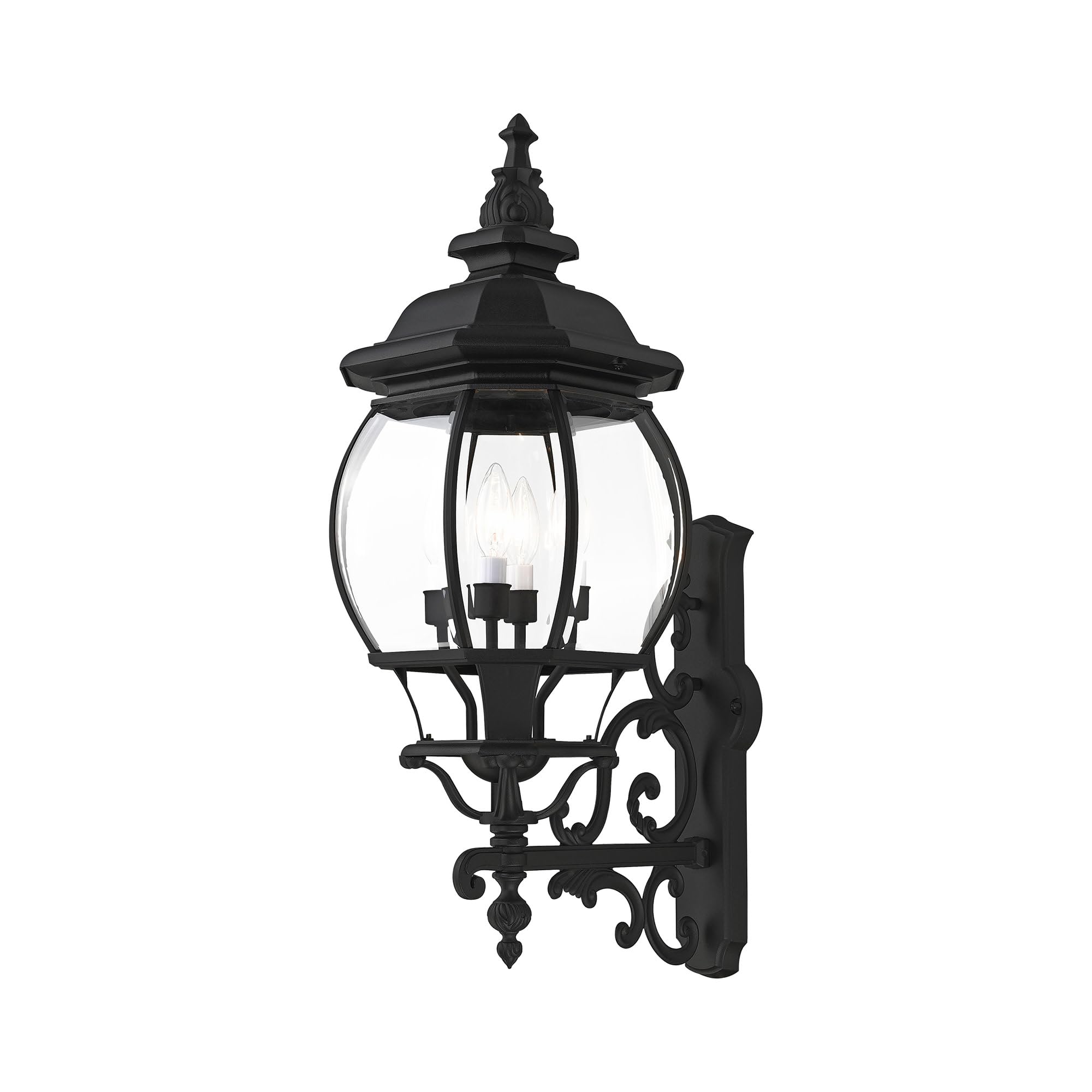Livex Lighting 7701-14 Frontenac 4-Light Outdoor Wall Lantern with Clear Beveled Glass Shades - 30