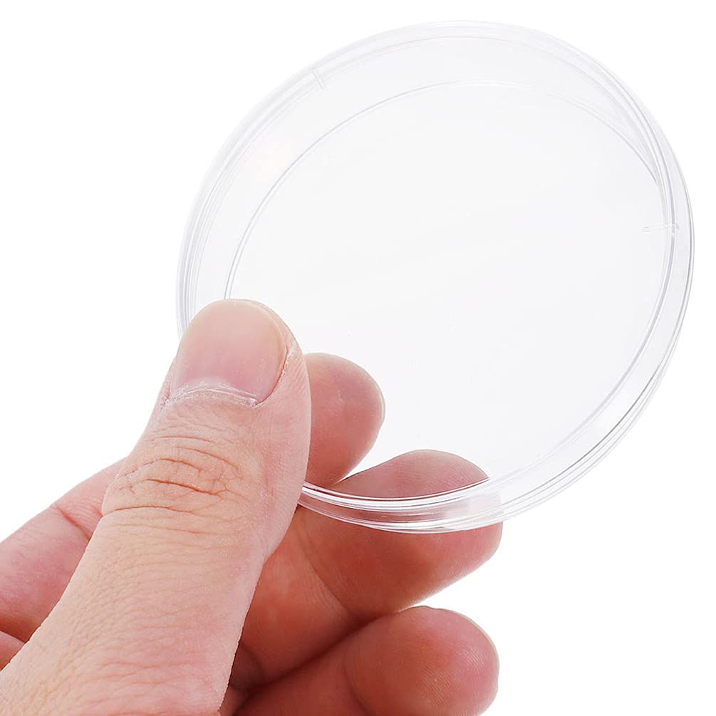 5pcs High Borosilicate Glass Petri Dishes with Lids - 90mm Diameter for Cell Culture, Microbiology, School Science Projects & Lab Experiments - Ideal for Bacteria Growth, Plant Tissue Studies & Classroom STEM Activities