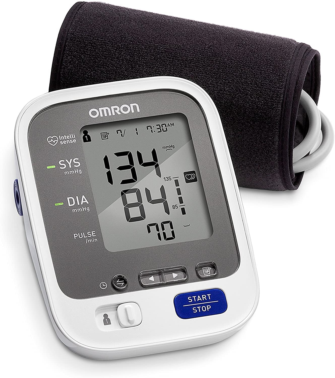 Omron 7 Series Wireless Upper Arm Blood Pressure Monitor - 2 Users, 120 Memory Slots, BP LED Indicator, Bluetooth & Alexa Compatible - Perfect for Home Health Monitoring & Smart Device Integration