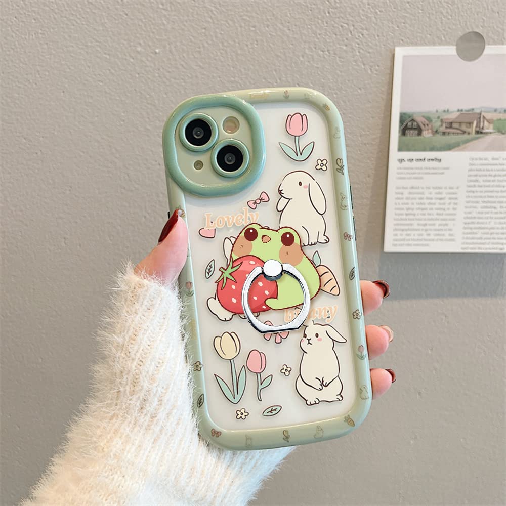 Cute Frog Phone Ring Holder Stand - 360° Rotating Finger Grip for Cell Phones, Smartphones & Tablets | Perfect for Hands-Free Viewing, Selfies & Secure Grip (Frog Design)