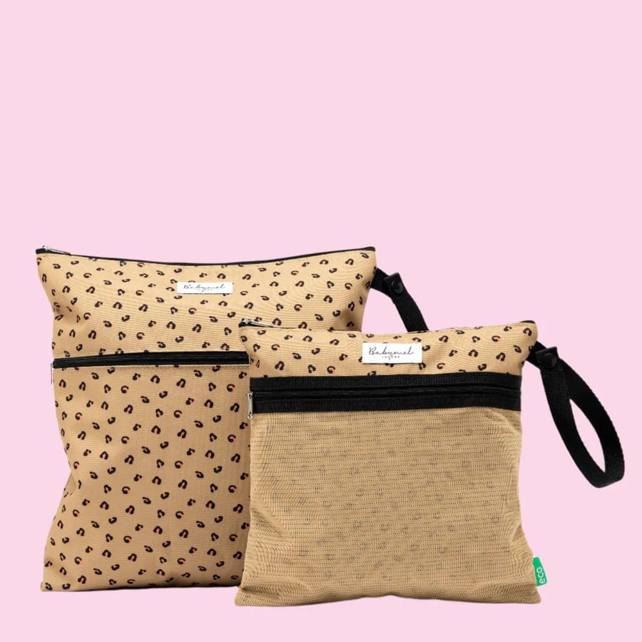 Babymel Eco-Friendly Wet Bag & Change Pouch Set for Baby Diapers, Swimsuits, and Clothes - Perfect for Travel, Daycare, and Beach Outings