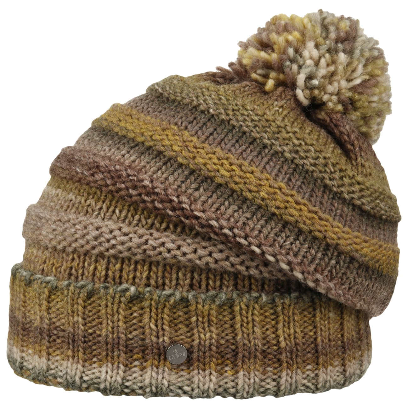 Lierys Faux Fur Pompom Beanie - Soft Winter Knit Hat for Women & Men - Cozy Cold Weather Accessory for Skiing, Snowboarding & Outdoor Activities