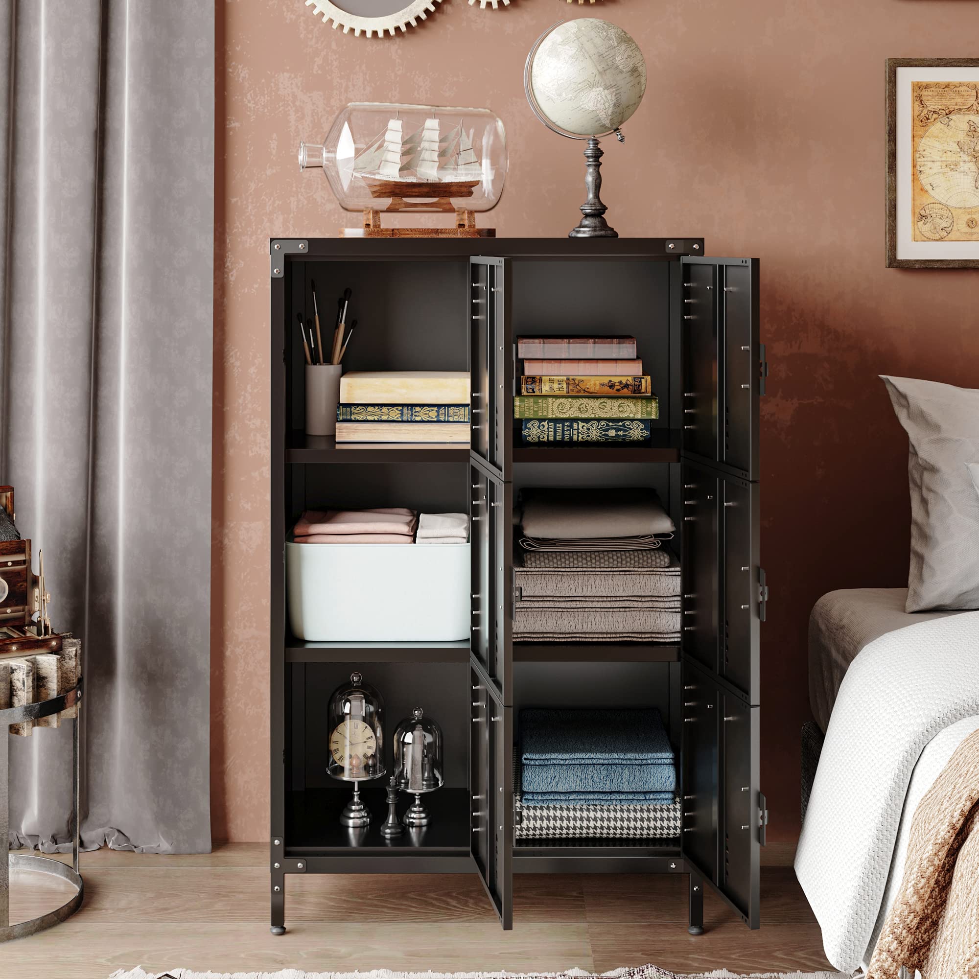 6-Door Metal Storage Cabinet - 47
