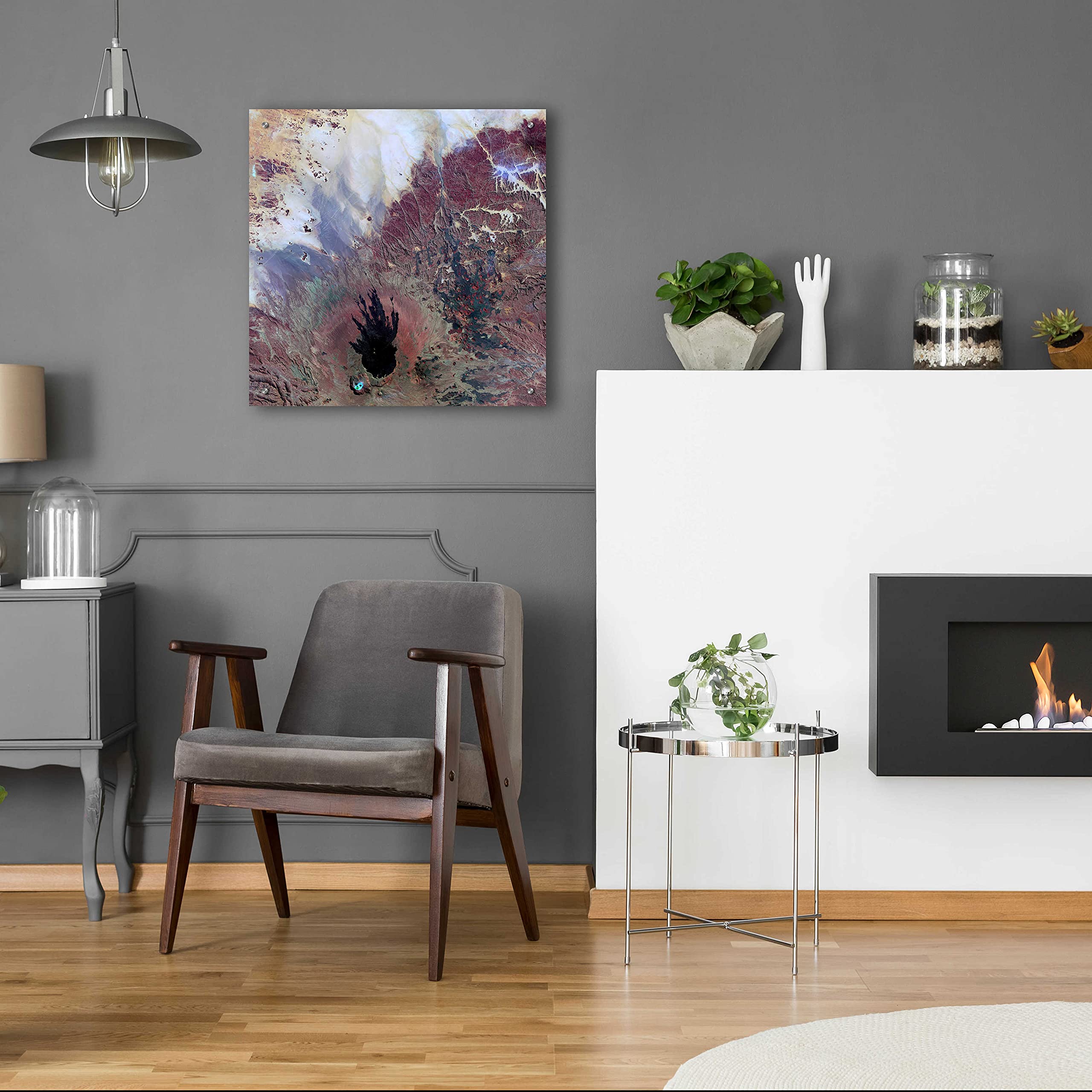 Epic 'Earth as Art: The Watcher' Acrylic Glass Wall Art - 24x24 Inches Modern Home Decor for Living Room, Bedroom & Office