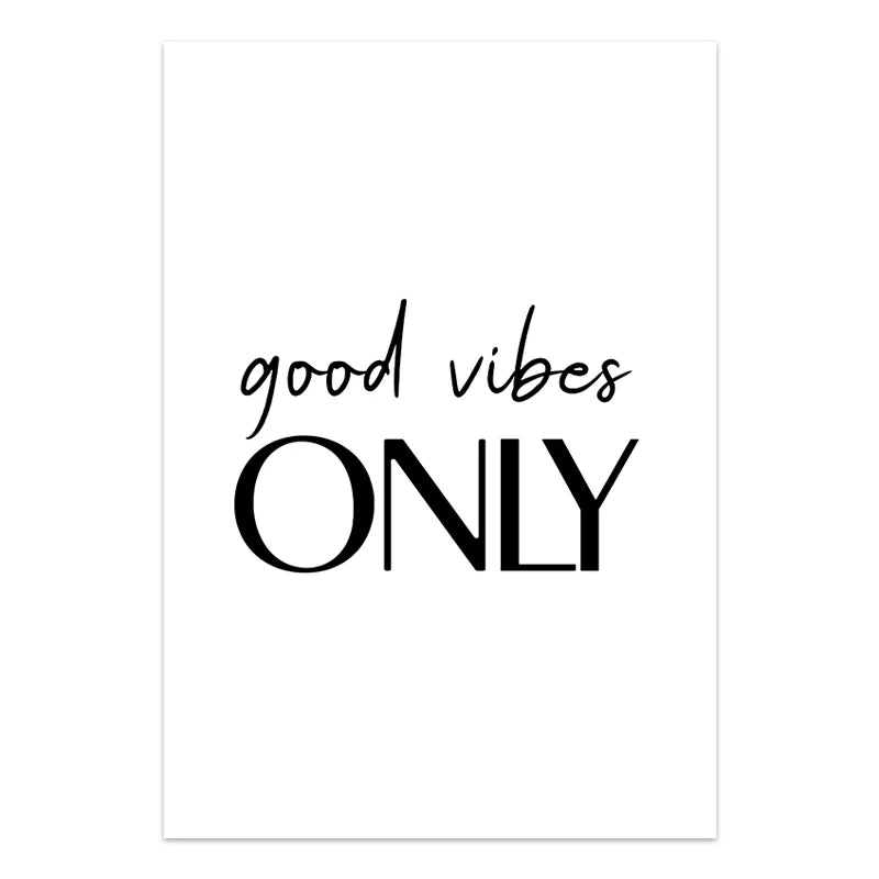 Inspirational Quotes Wall Art - Modern Cursive Verse Canvas Paintings & Posters for Home Office Decor | Nordic Style Motivational Wall Decor for Living Room, Bedroom & Workspace