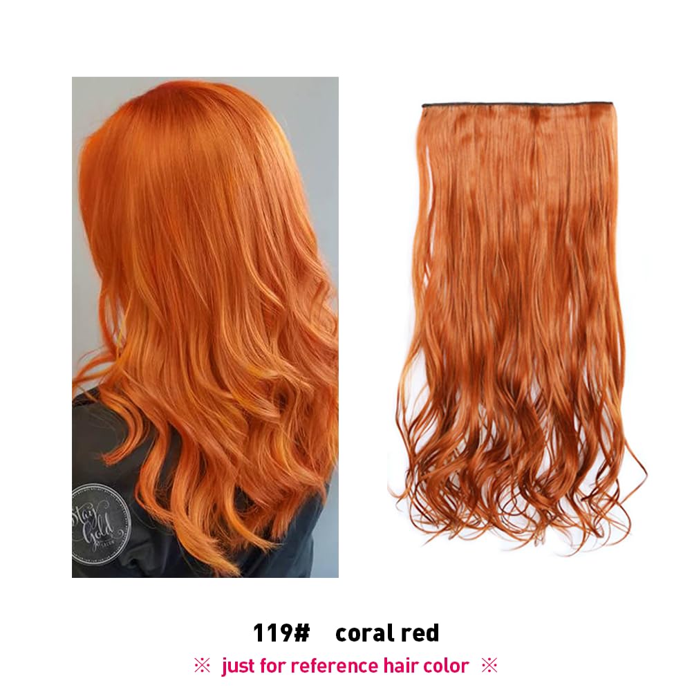 Clip In Hair Extensions 1 Piece with 5 Clips - Half to Full Head Synthetic Curly Hairpiece for Natural Look - Perfect for Parties, Weddings & Daily Styling