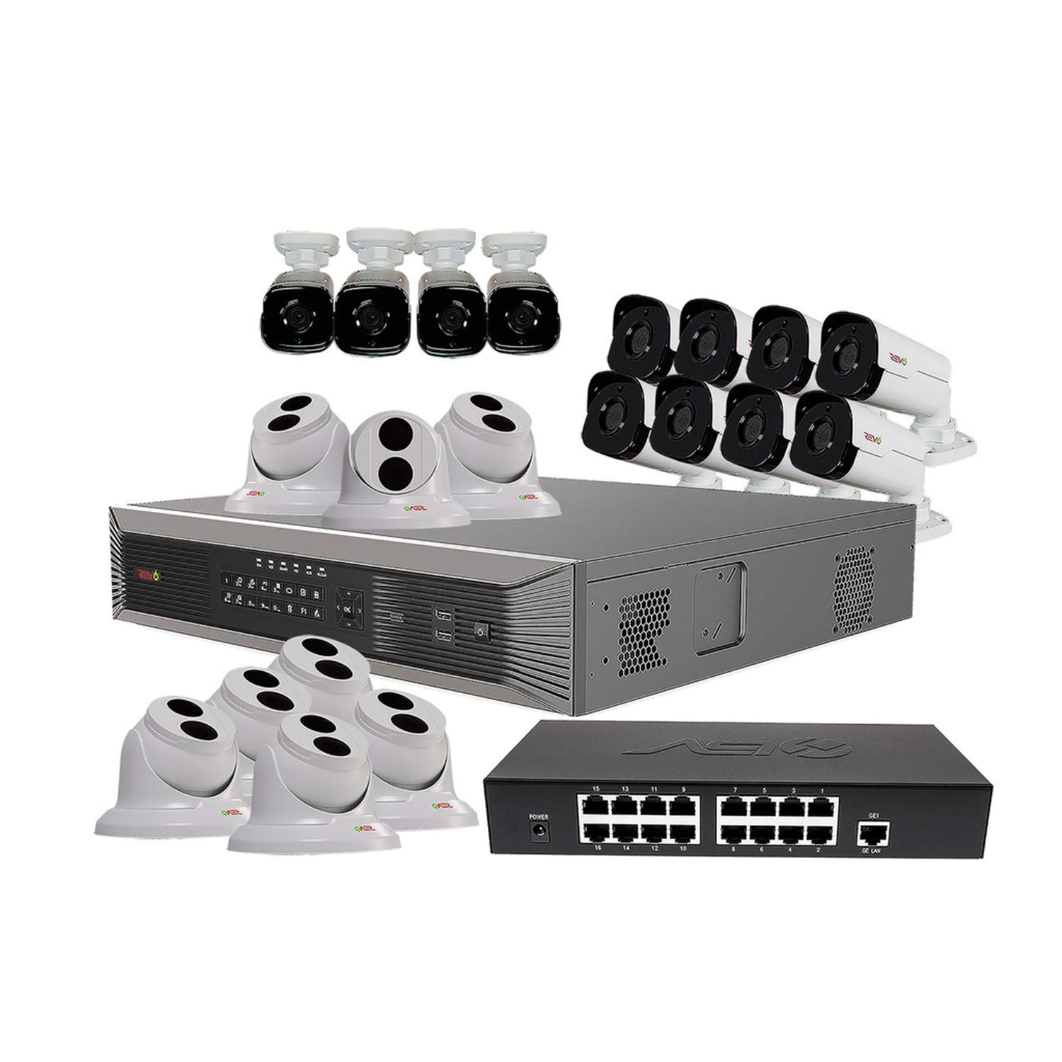 Ultra Plus 32CH 4K H.265 NVR Security System with 12x IR Bullet & 8x IR Turret Cameras, 4TB Surveillance HDD, 4MP Indoor/Outdoor CCTV, True WDR, Remote Access - Perfect for Home, Business & Commercial Property Surveillance