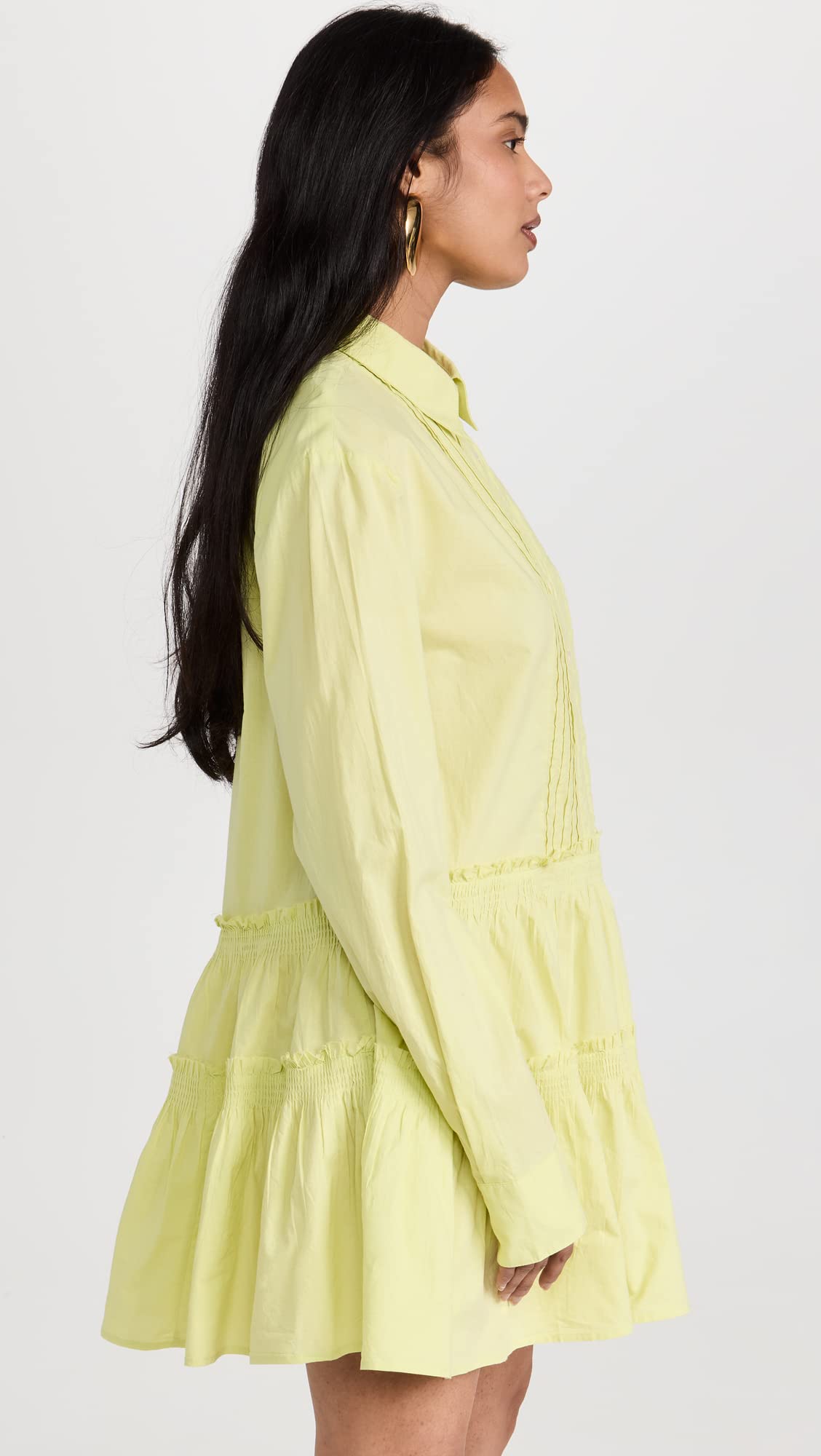 Free People Women's Billie Mini Dress - Flowy Boho Summer Dress with V-Neck & Ruffle Sleeves for Beach, Vacation & Date Night