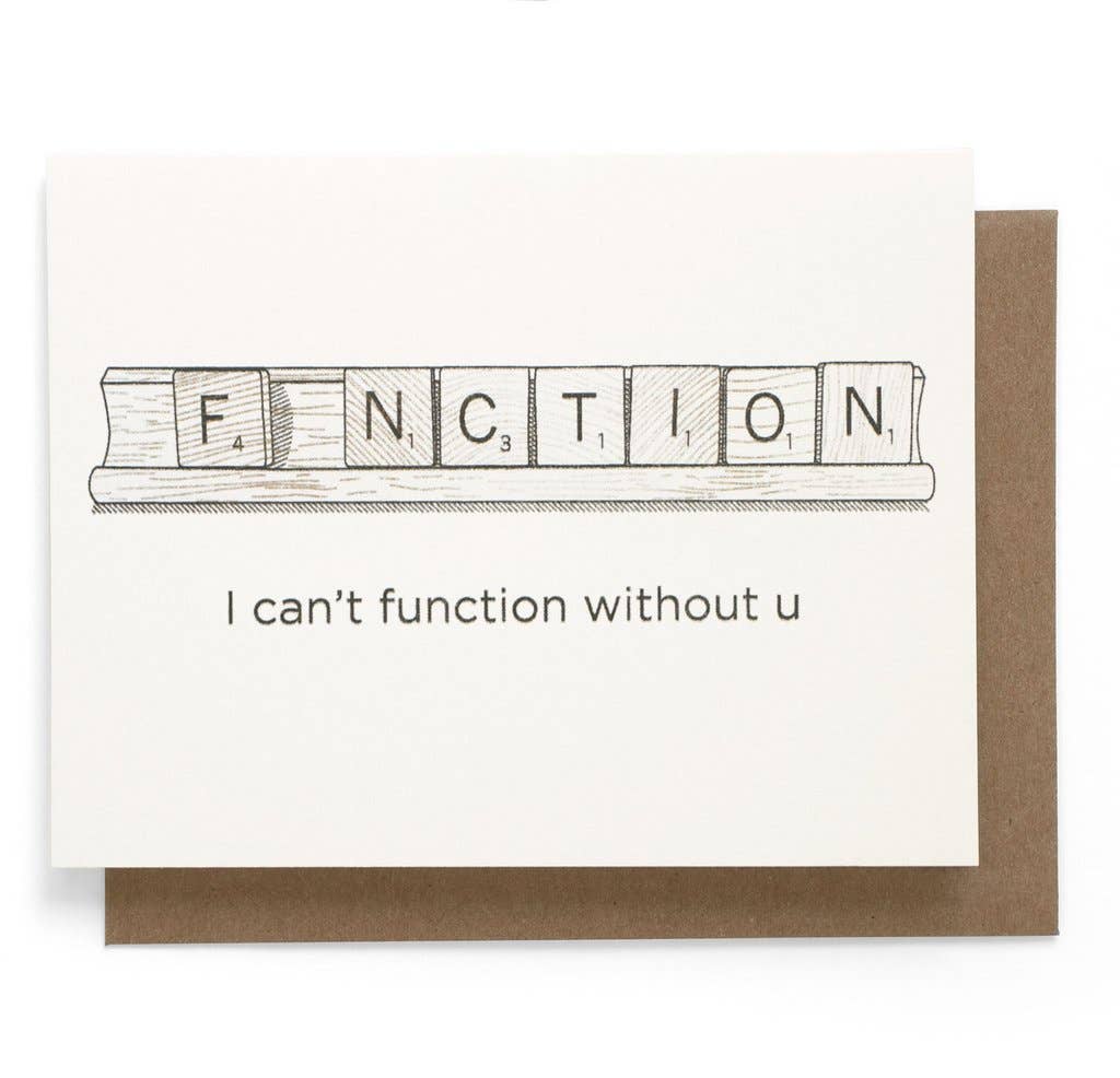 Funny 'I Can't Function Without You' Greeting Card - Perfect for Anniversaries, Birthdays & Long-Distance Relationships
