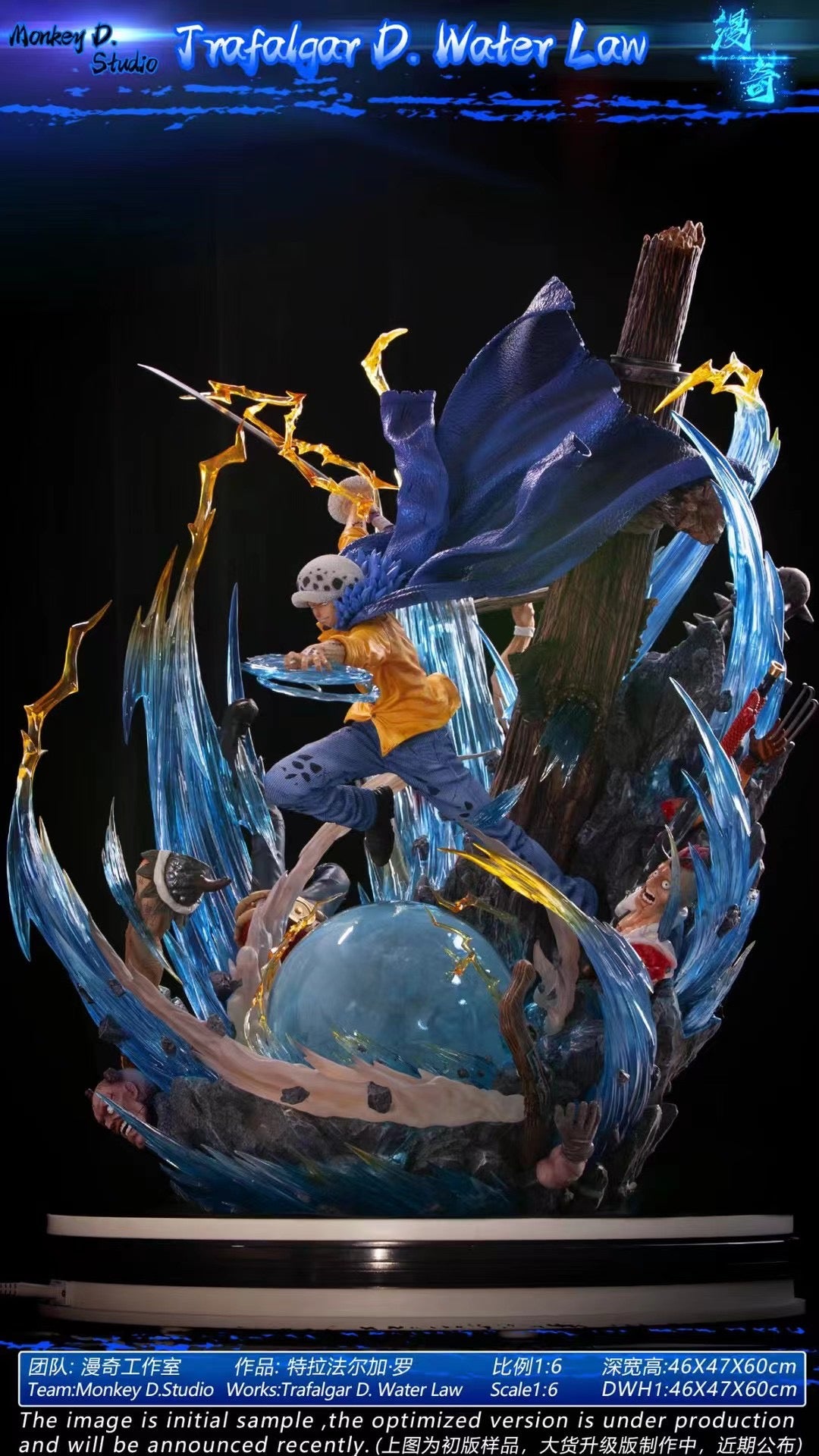 Monkey D Studio Trafalgar D. Water Law Anime Figure - One Piece Collectible Action Figure for Fans & Decor | Perfect for Anime Lovers, Gift Giving & Display