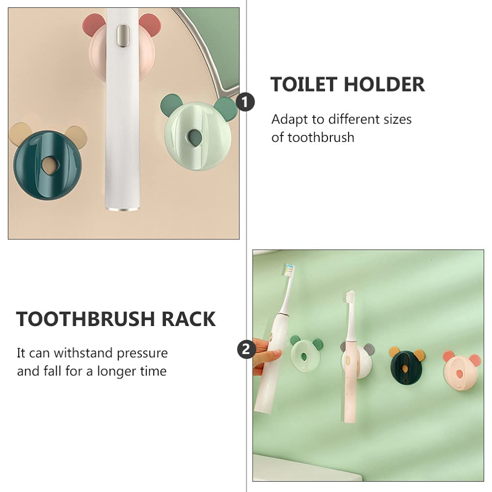 Cabilock 4-Pack Magnetic Wall Mount Toothbrush Holder - Automatic Electric Toothbrush Storage Rack & Bathroom Organizer (Mixed Colors) - Perfect for Small Bathrooms, Vanities & RVs