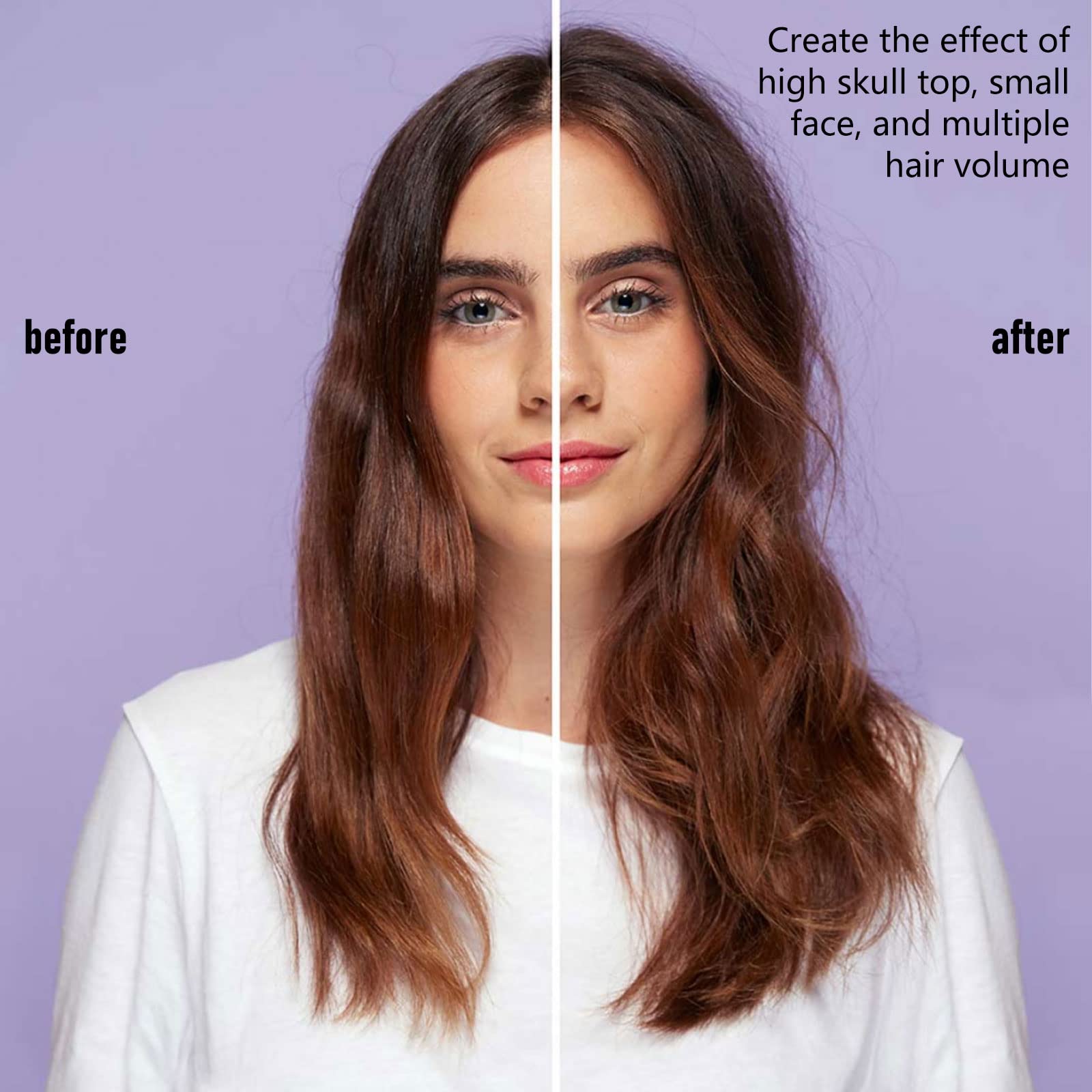 Volumizing Hair Root Clips for Women - 10pcs Purple Hair Rollers for Volume & Lift - DIY Curling Styling Tools for Natural Fluffy Hair - Perfect for Home Salon, Parties & Special Occasions