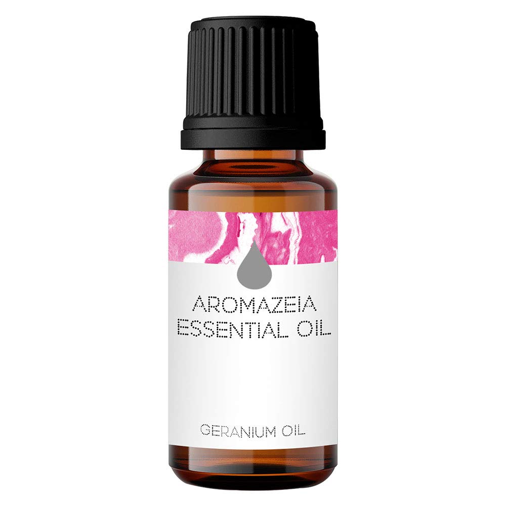 Geranium Essential Oil 10ml - 100% Pure, Undiluted & Therapeutic Grade | Organic Aromatherapy Oil for Diffusers, Massage & Relaxation | Steam Distilled for Spa, Yoga & Meditation Use