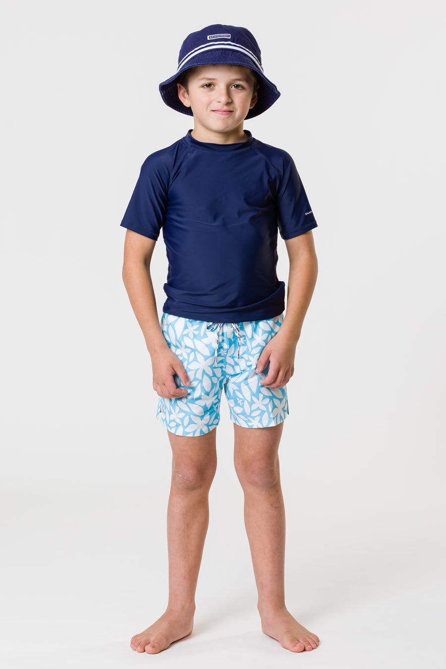 Boys Swim Trunks - Snapper Rock Aqua Bloom Volley Board Shorts for Kids | Quick-Dry, Comfortable Swimwear for Beach, Pool & Summer Activities