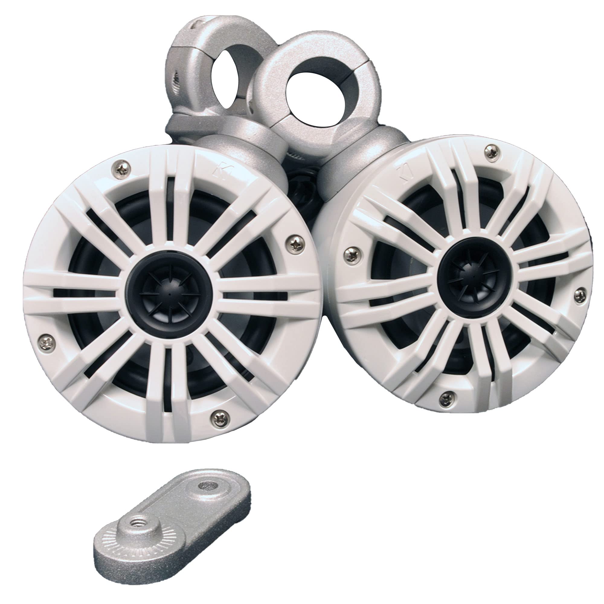 KICKER White Mini Wake Tower Marine Speaker Enclosures - 4