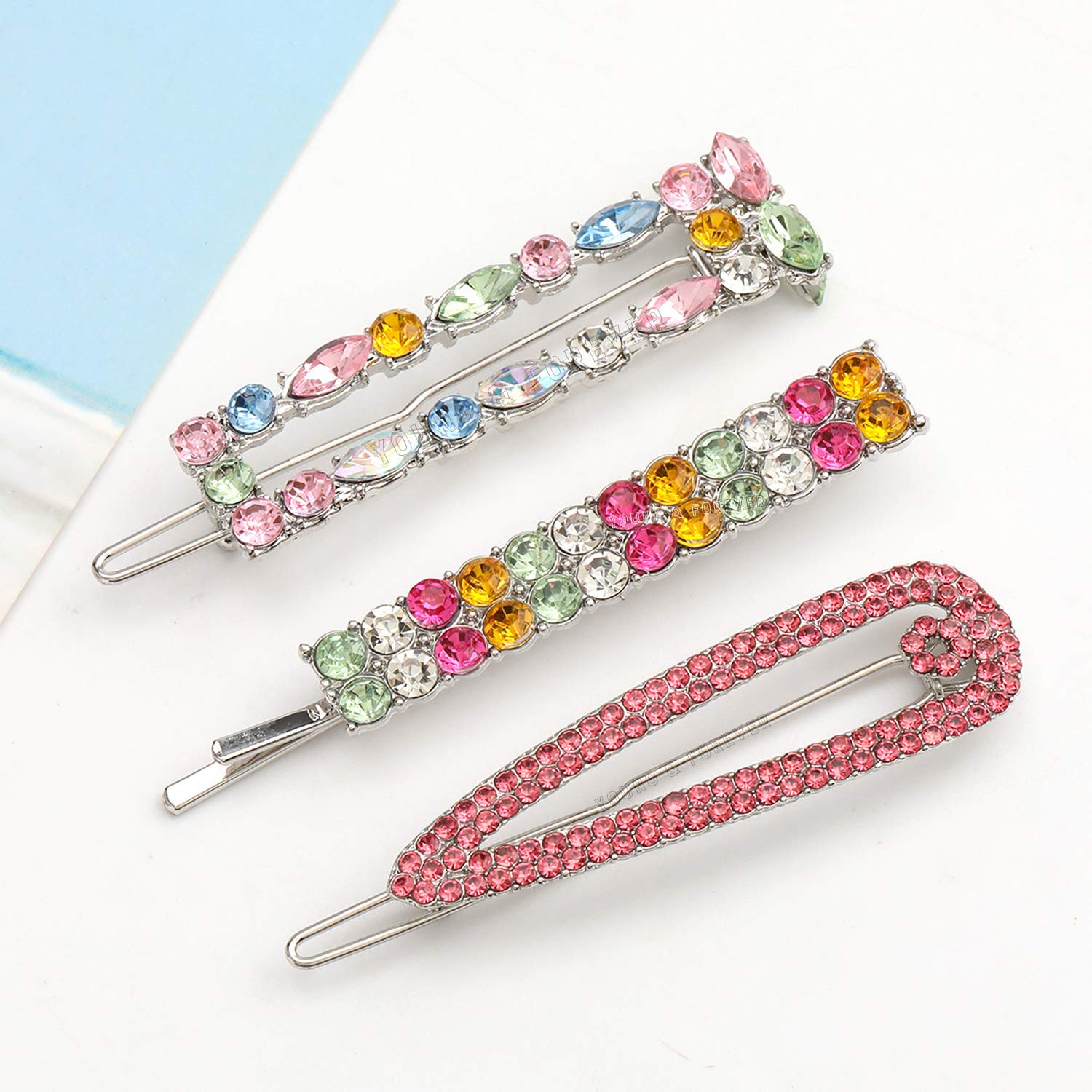 Quirky Owl Black Crystal Bobby Pins & Hair Clips Set of 4 - Perfect Friendship Day & Rakhi Gifts for Girlfriend, Boyfriend, Sisters | Elegant Hair Accessories for Parties, Weddings & Daily Wear