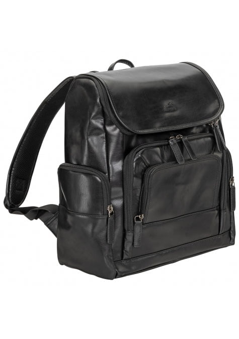 Mancini Buffalo Collection Genuine Leather Backpack for 15.6 Inch Laptop & Tablet - Stylish Durable Work Bag for Business Travel, College & Commuting