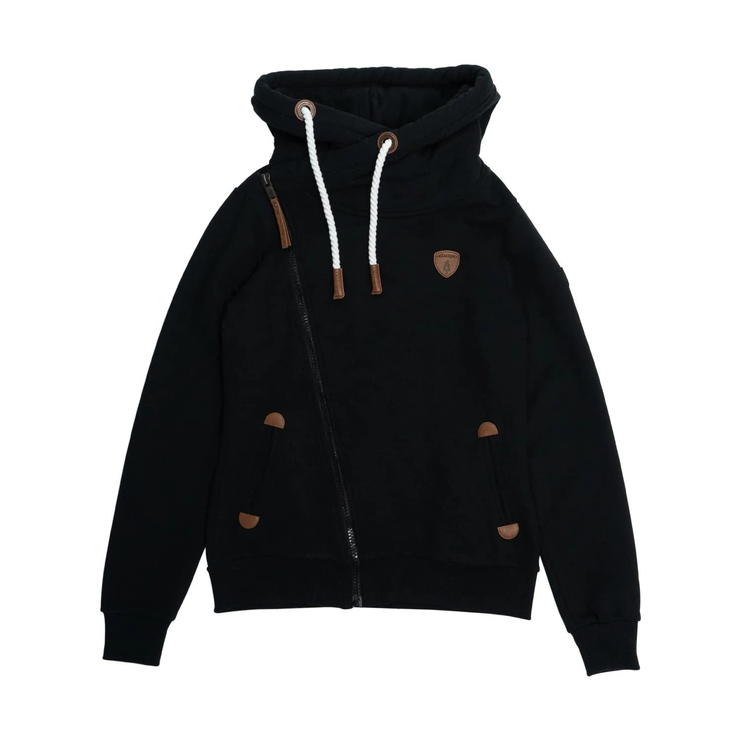 Wanakome Women's Athena Side Zip Hoodie - Stylish Fleece Pullover for Casual Wear, Gym & Outdoor Activities