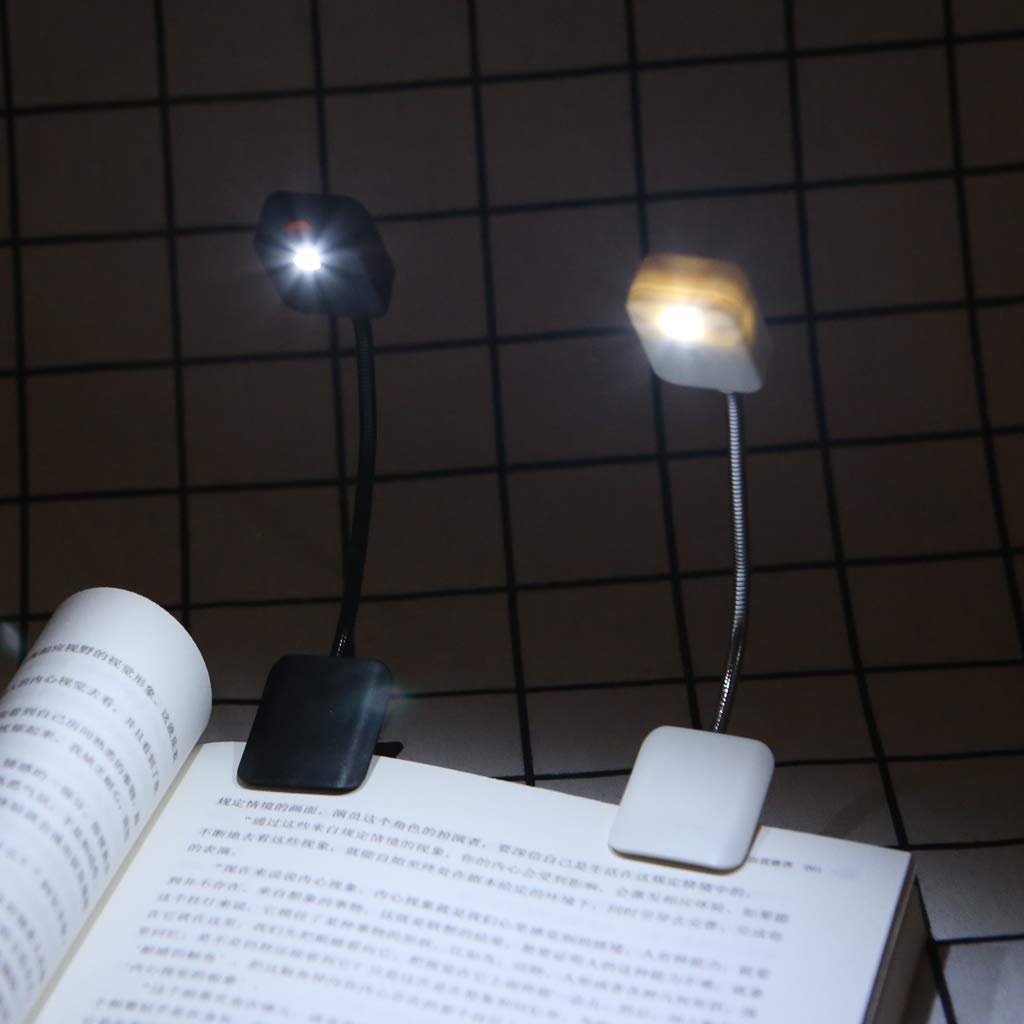 DAIMANPU LED Book Light for Kindle & Notebook - Flexible Clip-On Reading Lamp with Adjustable Brightness - Perfect for Bedtime Reading, Studying & Travel