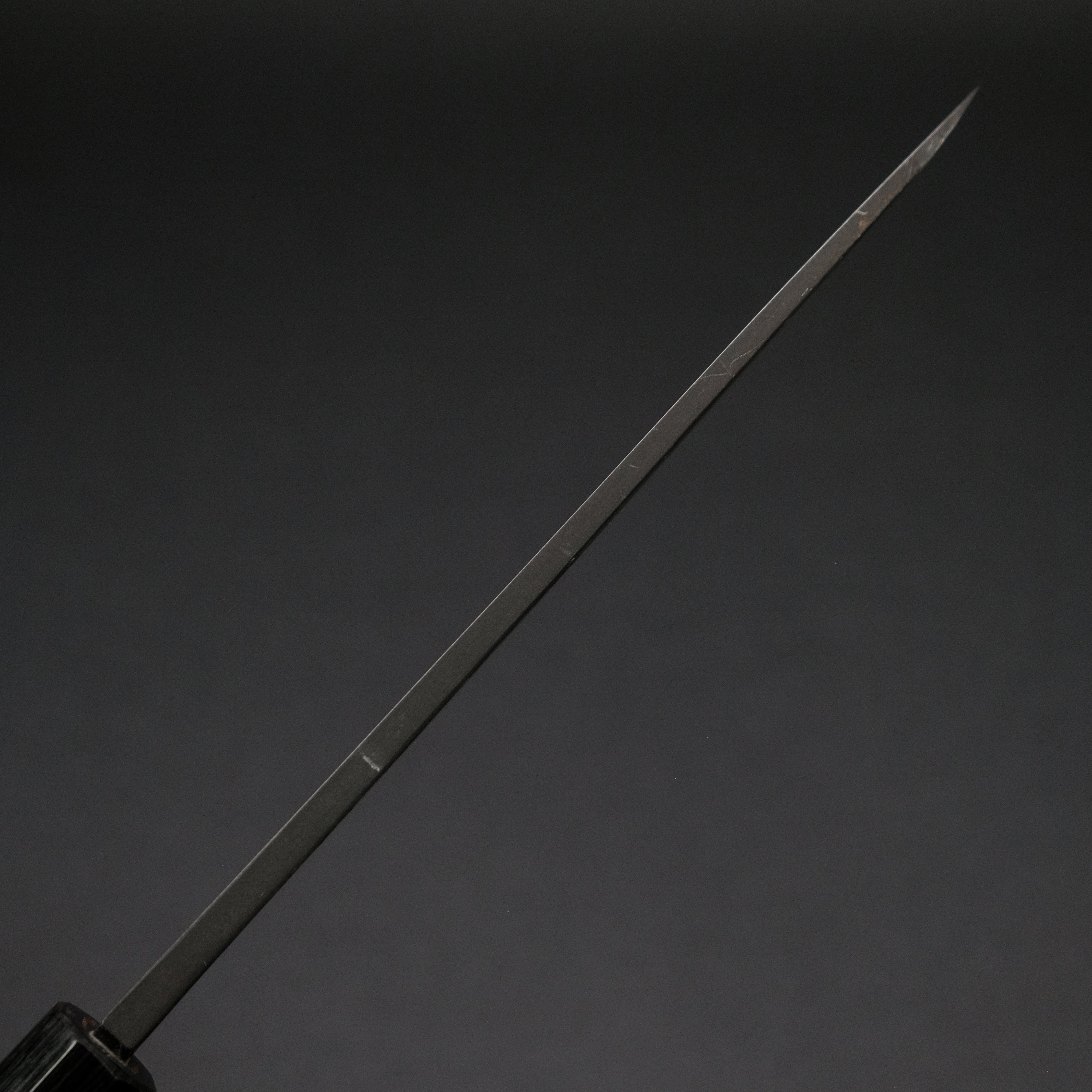 Premium Kitaoka Blue #2 Kurouchi Funayuki 180mm Japanese Kitchen Knife with Ebony Handle - Perfect for Sushi, Sashimi & Meat Cutting - Professional Chef & Home Cooking Essential