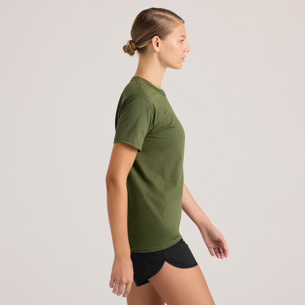 Soffe Men's 3-Pack 100% Cotton Military T-Shirts - Comfortable Army Green Crewneck Tees for Workout, Gym & Casual Wear
