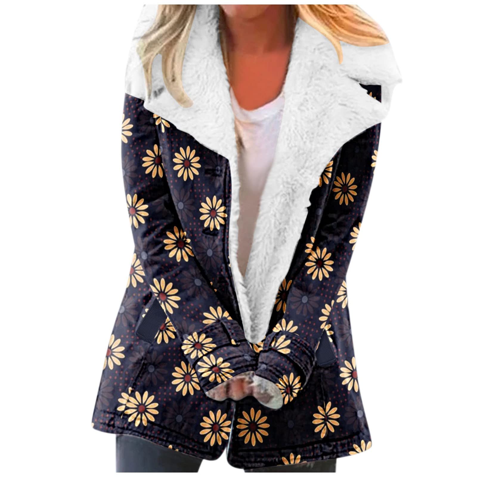 Vintage Aztec Print Women's Long Sleeve Button-Up Jacket - Loose Fit Casual Top Coat for Fall & Winter | Warm Boho Chic Outerwear for Daily Wear, Travel & Festival Outfits