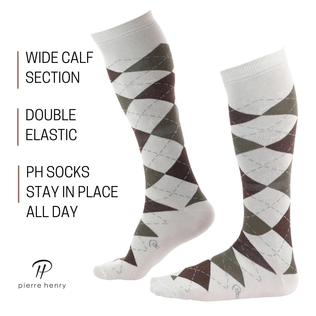 Premium Cotton Over the Calf Dress Socks for Men (9-Pack) | Soft & Breathable Long Socks That Stay Up | Perfect for Business, Formal & Casual Wear
