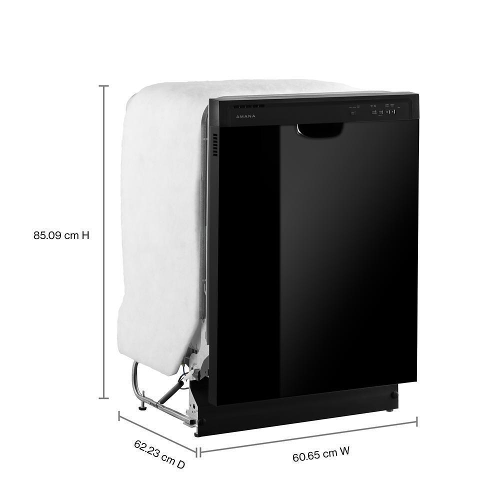 Amana ADFS2524RB 24-Inch Built-In Dishwasher with Midnight Black Interior - Quiet Operation, Energy Efficient, Perfect for Kitchens and Small Spaces
