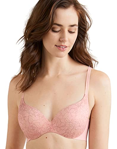 Ombre Rose Line Print/Sheer Pale Pink