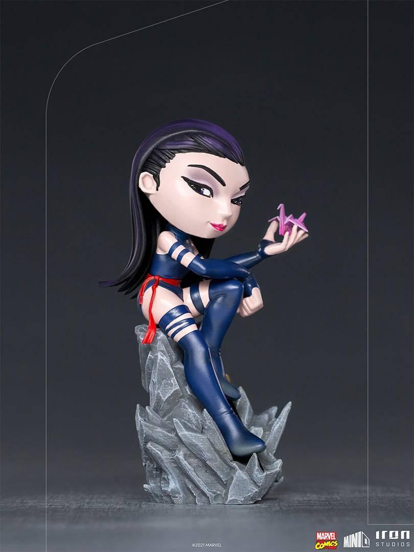 Iron Studios X-Men Psylocke MiniCo Figure - Premium Collectible for Marvel Fans, Display for Home & Office Decor