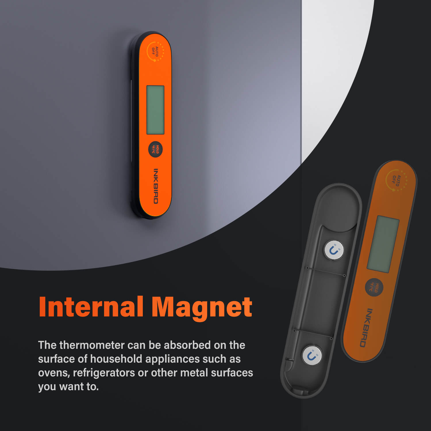 Instant Read Digital Meat Thermometer for Cooking, Grilling, BBQ - Fast & Accurate IHT-1P Food Thermometer - Perfect for Kitchen, Outdoor Cooking, and Baking