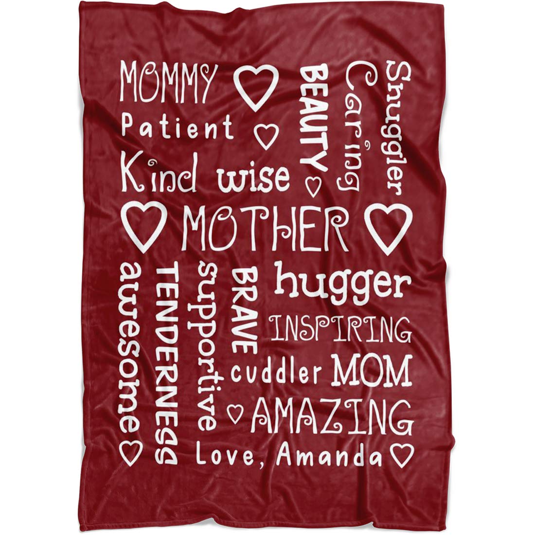 Personalized Fleece Blanket for Mom - Custom Mother's Day Gift from Daughter & Son with Kids' Names - 