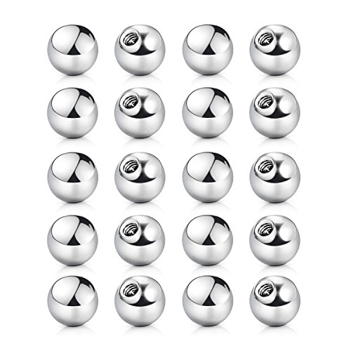 2 -16G, 3mm balls, silver 20pcs
