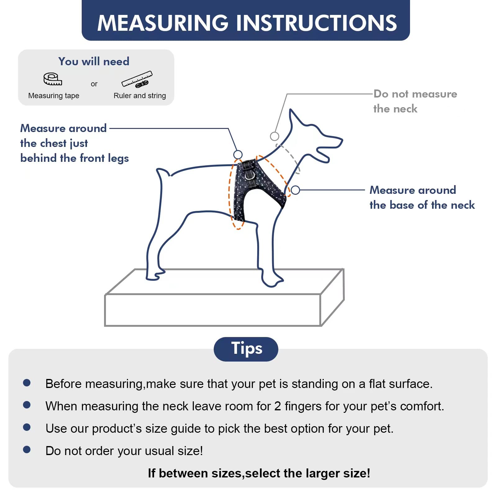No-Pull Adjustable Dog Vest Harness with Soft Sponge Pad & Reflective Handle - Velcro Straps & Metal Leash Hooks for Small Dogs & Puppies (Chest Size 11.8