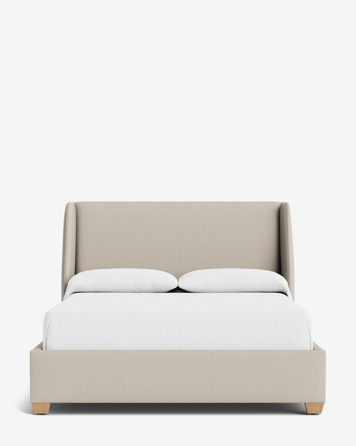 Walt Bed Low Headboard - Modern Minimalist Bed Frame for Small Spaces - Perfect for Apartments, Dorms & Guest Rooms