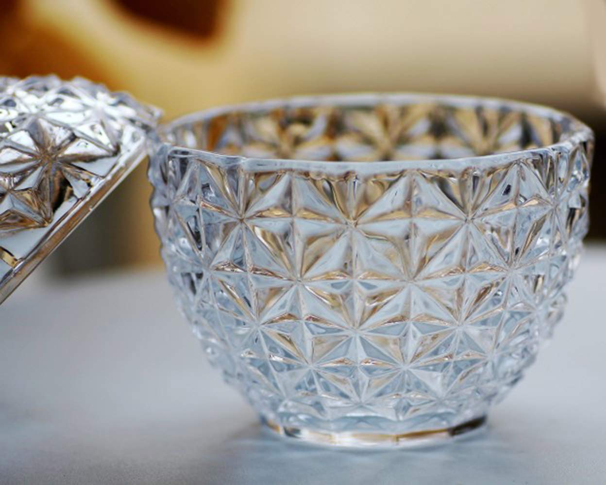 Rustic Pineapple Embossed Glass Candy Jar - 5.5x3.5in & 6x4in - Perfect for Storing Candy, Cookies, Sugar - Elegant Home Decor for Kitchen, Dining Table, Weddings & Party Events