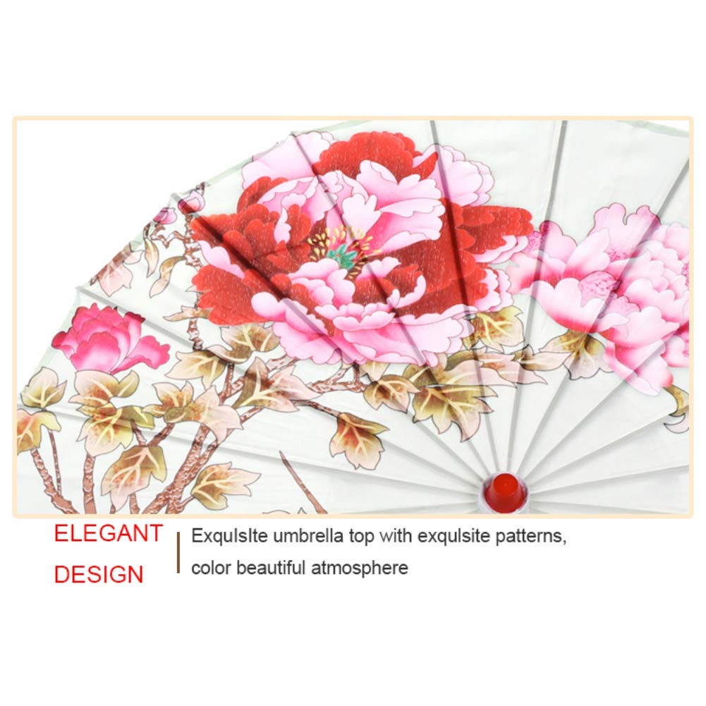 Handmade Chinese Oil Paper Umbrella - Waterproof & UV Protection - Traditional Oriental Parasol for Rain or Sun - Perfect for Weddings, Photography, and Home Decor
