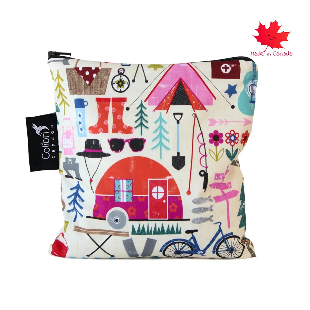 Colibri Large Reusable Snack Bags for Kids - Eco-Friendly Food Storage Containers | Perfect for School Lunches, Picnics, Camping & Travel Snacks
