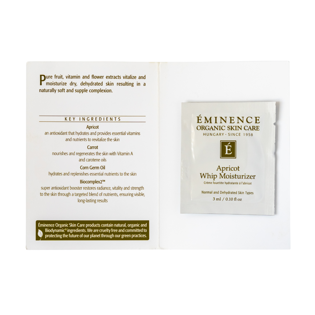 Eminence Organics Apricot Whip Moisturizer - Hydrating Face Cream for Dry & Sensitive Skin | Vegan & Cruelty-Free Skincare | Perfect for Daily Use & Nighttime Routine