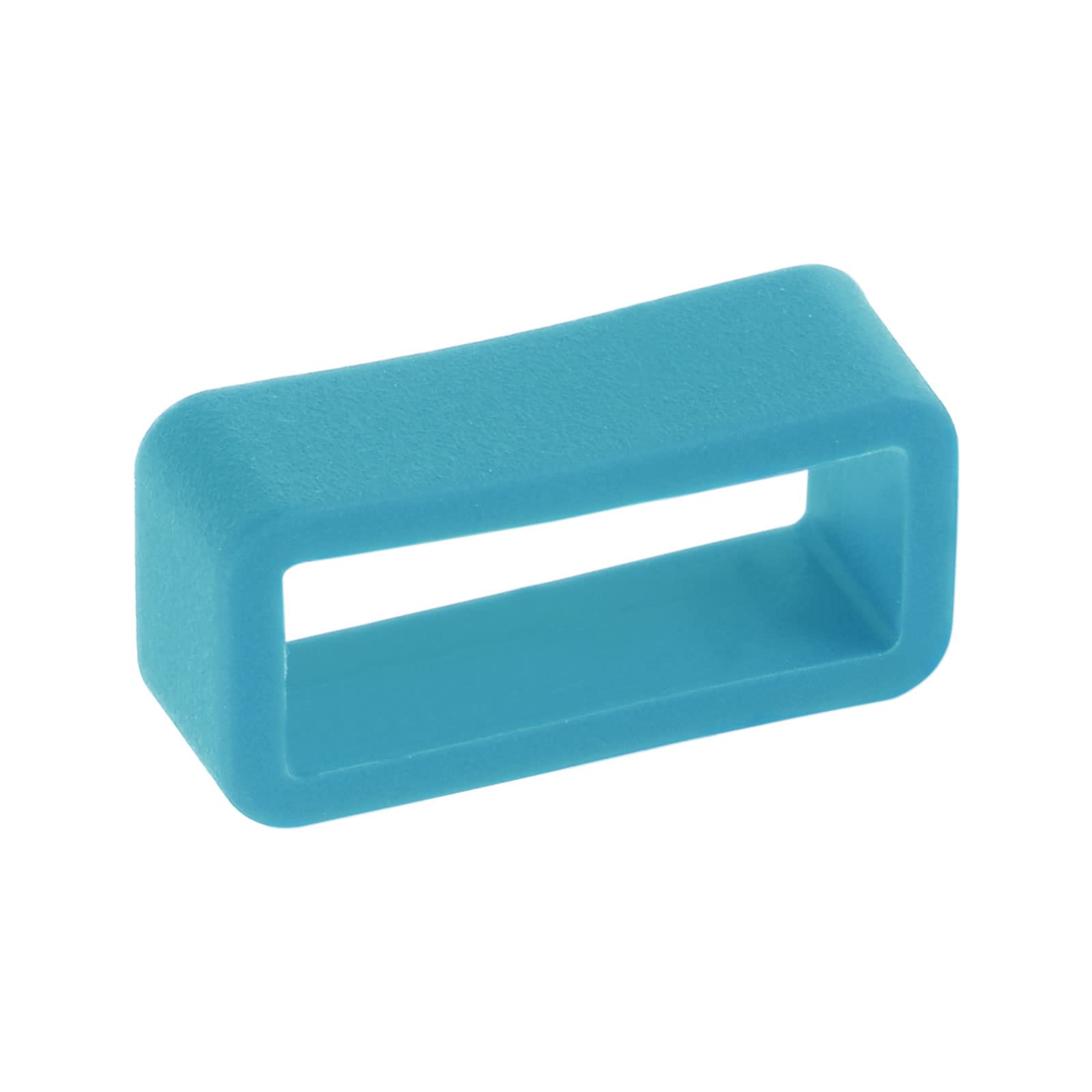 uxcell 16mm Width Turquoise Blue Silicone Watch Band Strap Loops - 4 Pcs Rubber Replacement Fastener Rings for Secure Watch Holder Keeper - Perfect for Sports, Fitness & Everyday Wear