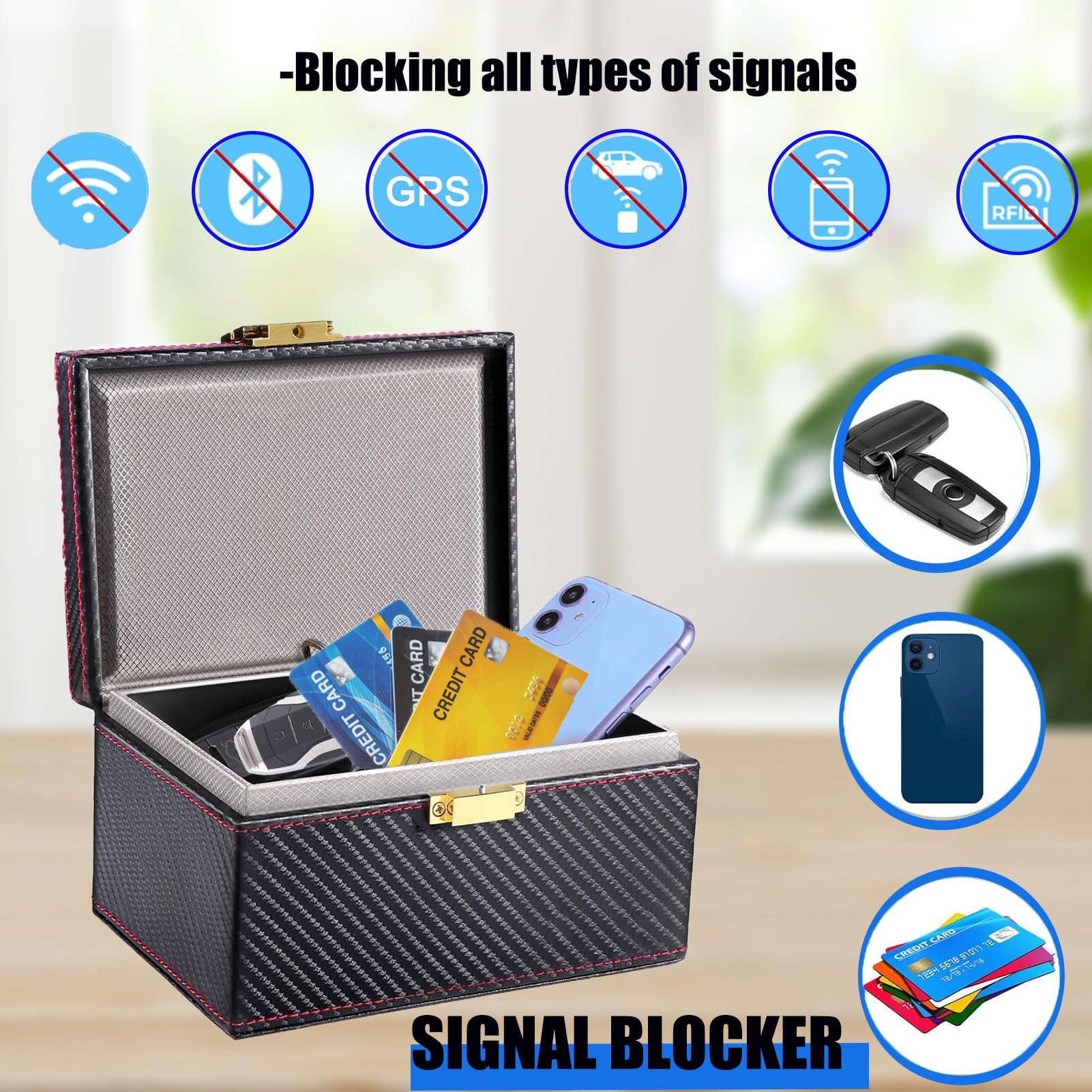 Premium Faraday Box for Car Keys - 2 Pack RFID Signal Blocking Bags, Anti-Theft Key Fob Protector | Anti-Hacking Case for Vehicle Security | Perfect for Travel, Parking & Home Storage