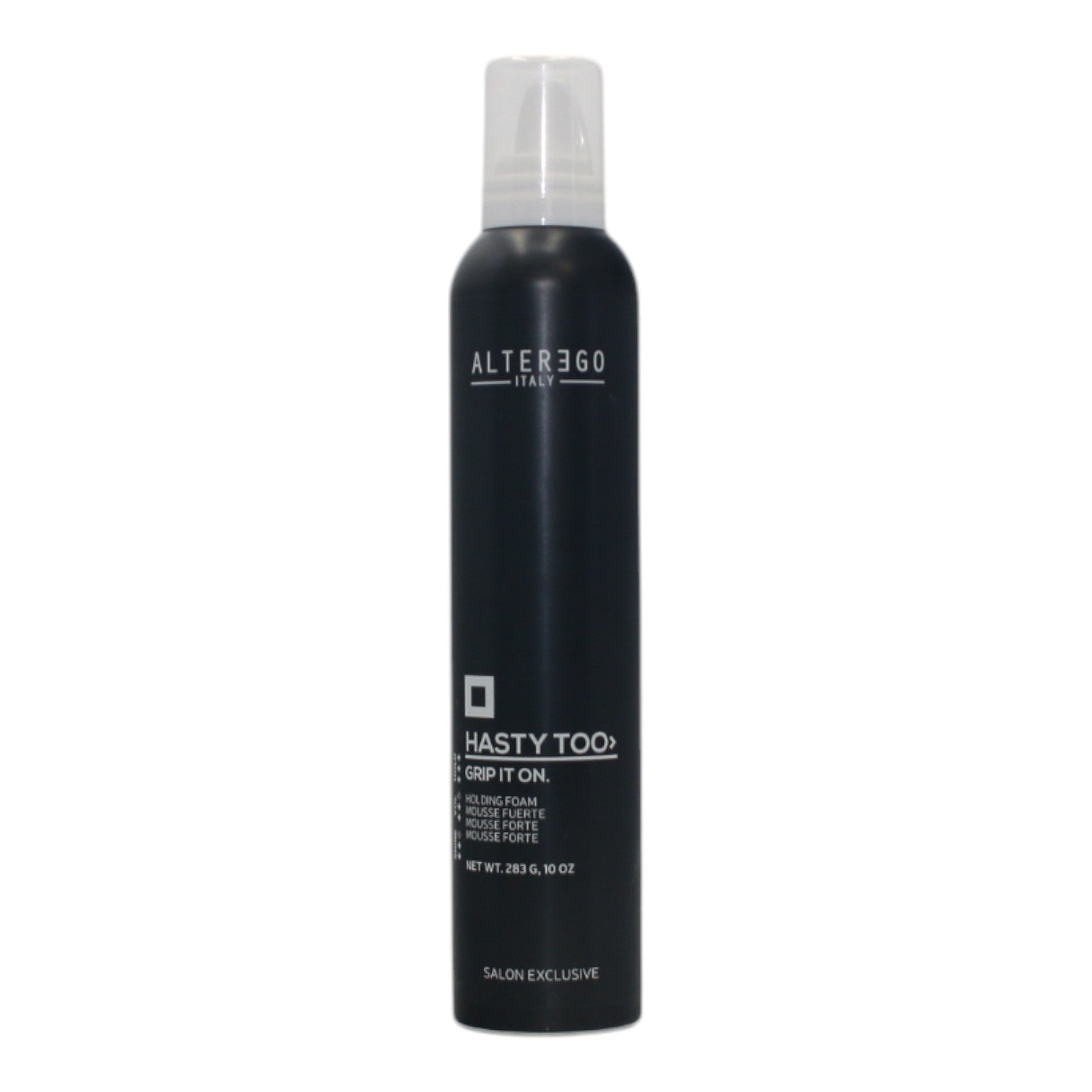 Alter Ego Hastytoo Grip It On Holding Mousse Foam 10 oz - Strong Hold Styling Foam for Voluminous Hair - Perfect for Curly, Wavy & Thick Hair Styling at Home or Salon