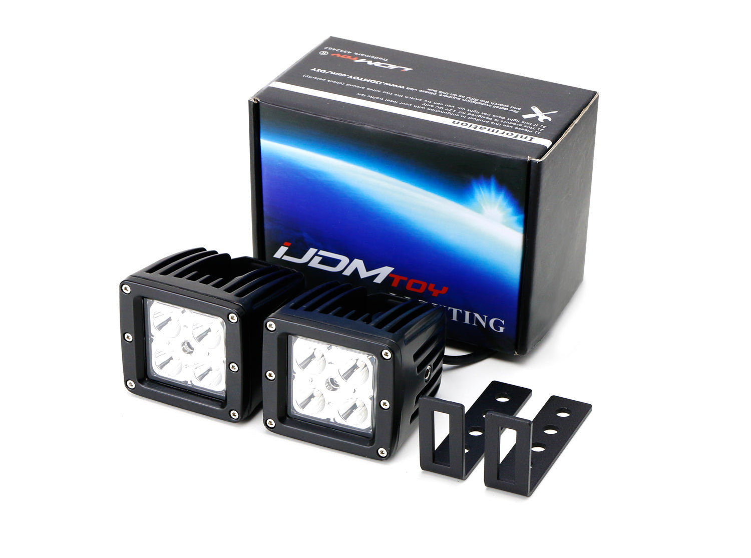 CREE LED Pod Lights with A Pillar Mounting Brackets & Wiring Kit for 2015+ Chevy GMC Trucks - Off-Road, Fog, Work Lighting for Pickup & SUV