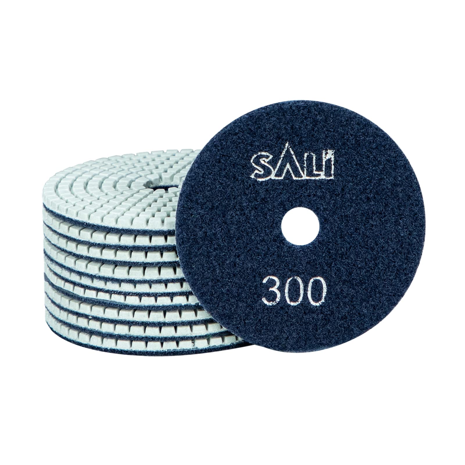 10 Pack 4 Inch Diamond Polishing Pads - Wet/Dry Granite, Marble, Concrete, Quartz Countertop Polishing Kit - 300 Grit for Drill, Grinder & Polisher - Perfect for Stone Restoration & DIY Home Improvement Projects