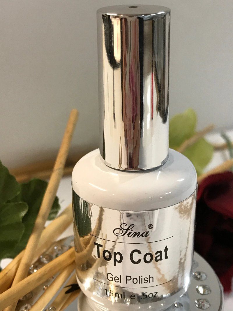 Premium Top Coat Sina Tack Free Nail Polish (Silver Lid) – Long-Lasting Shine for Manicures & Pedicures at Home or Salon
